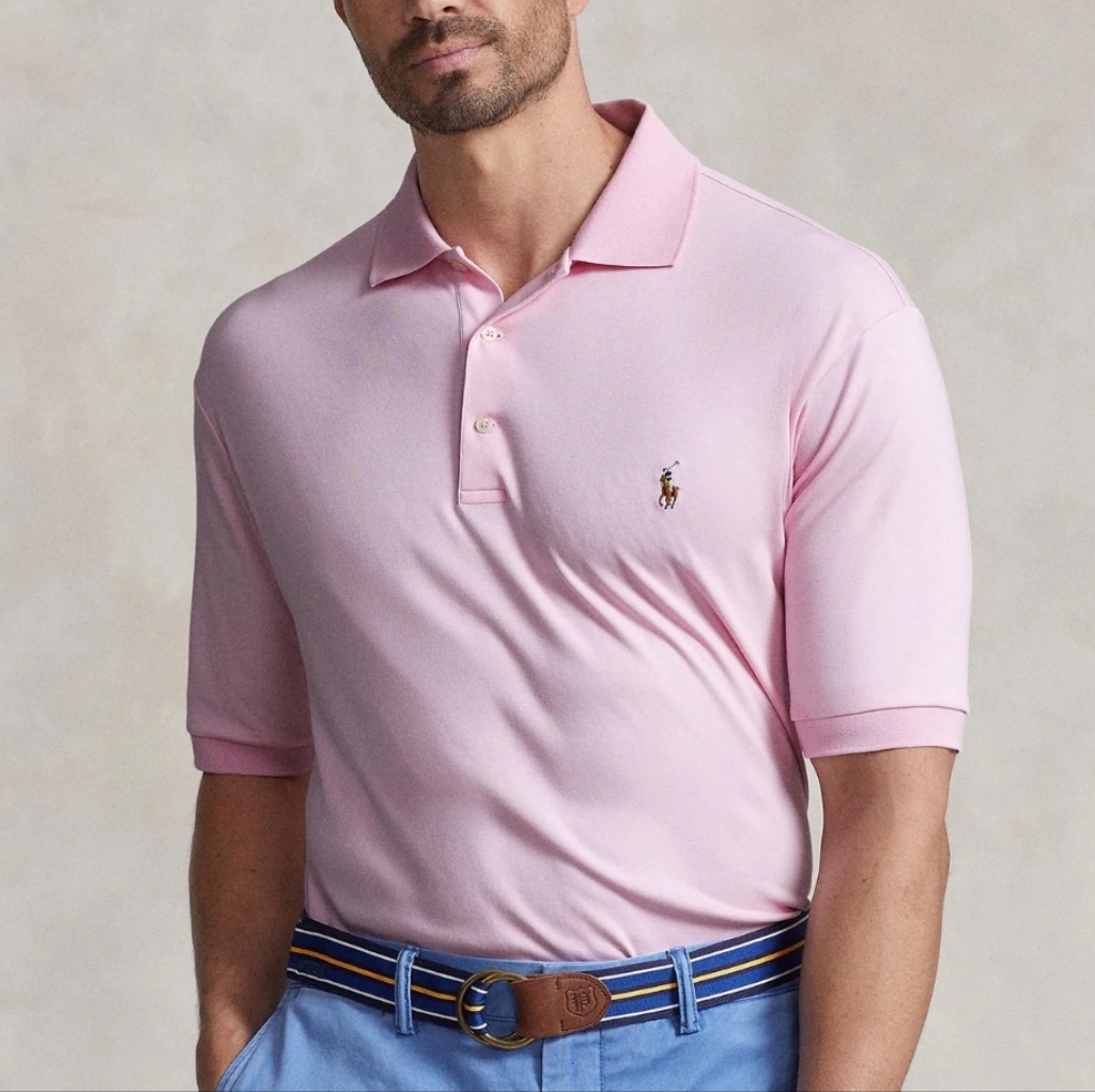 Polo By Ralph Lauren Men's Pink Polo Shirt